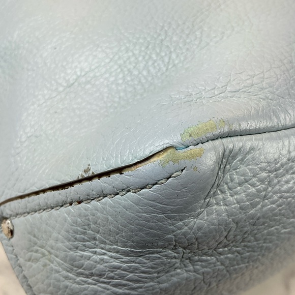 Coach Abby Hobo Baby Blue Duffle Shoulder Leather Bag Rehab - Picture 15 of 16